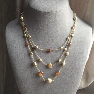 monet triple strand brushed gold torsade